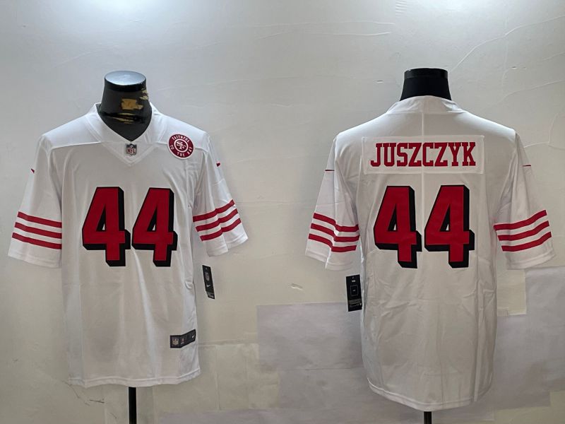 Men San Francisco 49ers #44 Juszczyk White Second generation 2024 Nike Limited NFL Jersey style 8